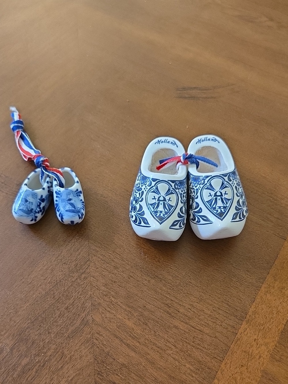 Holland Blue & White Ceramic  Clogs - Decorative Miniature
